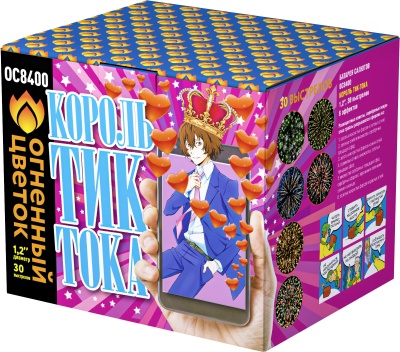 Король Тик-Тока Батарея салютов купить в Карабулаке | karabulak.salutsklad.ru